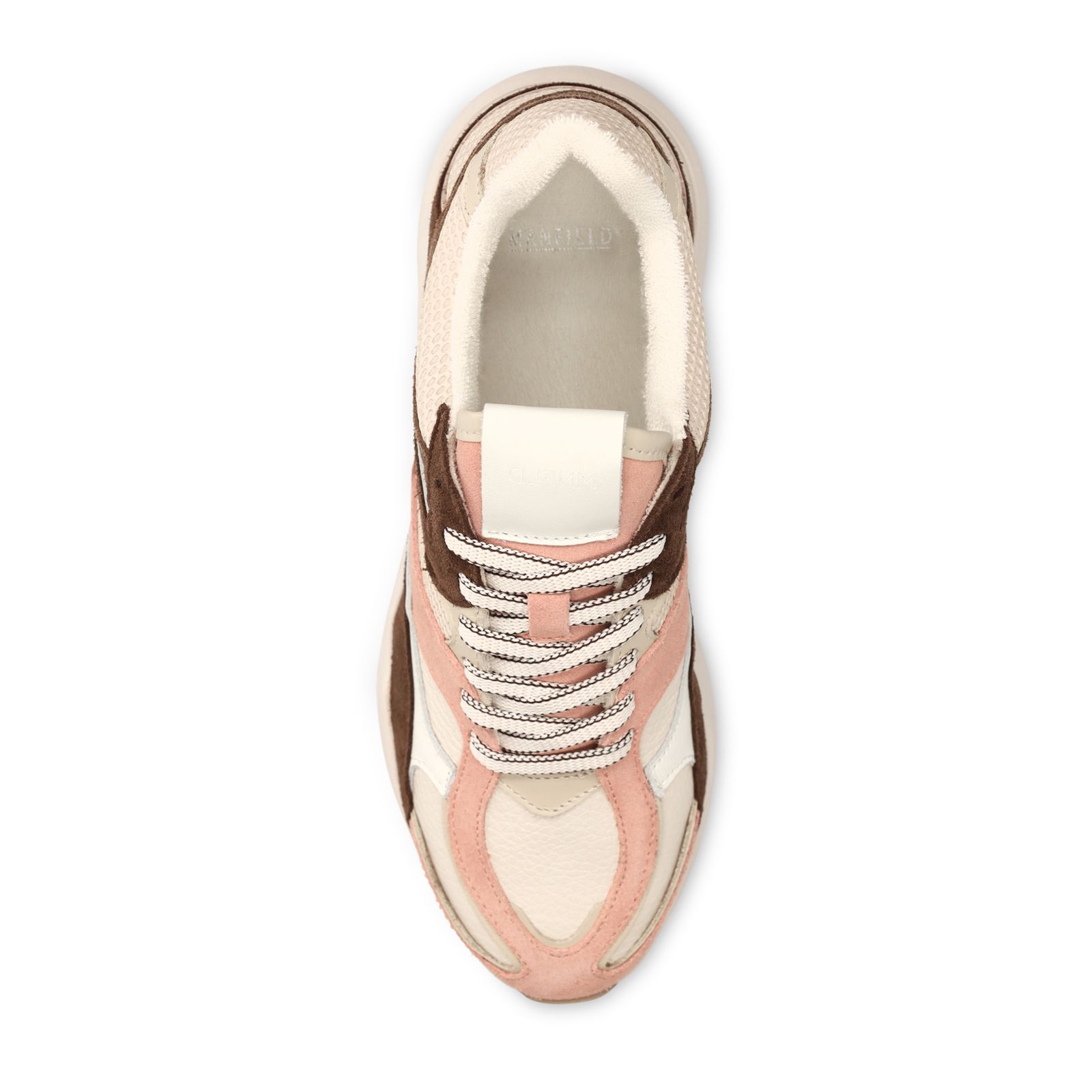 Roséfarbene Veloursleder-Sneaker