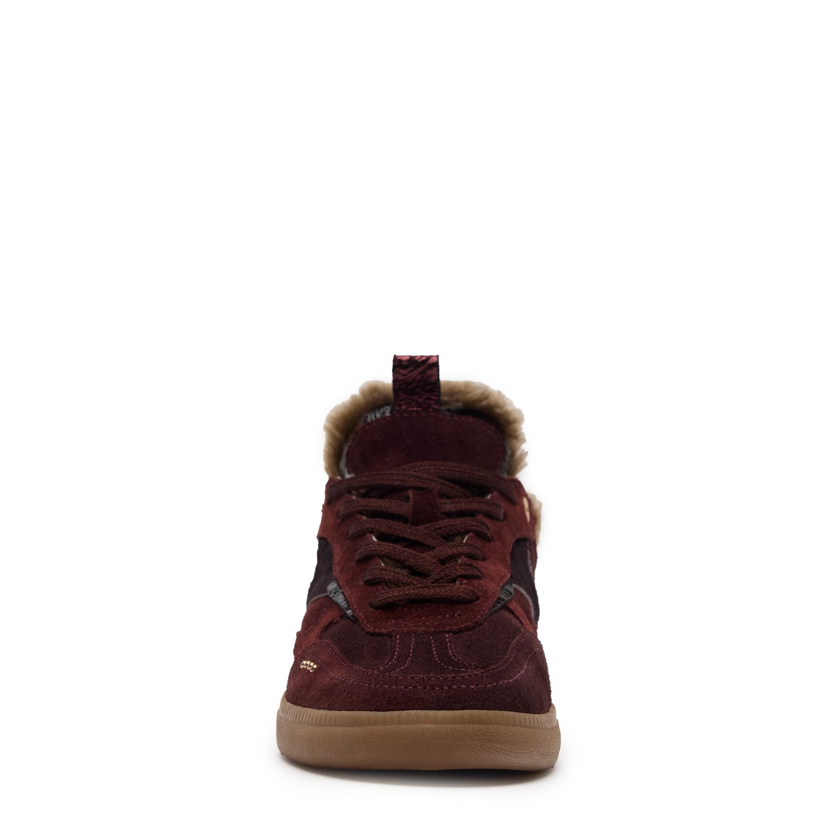 Burgundy suède sneakers