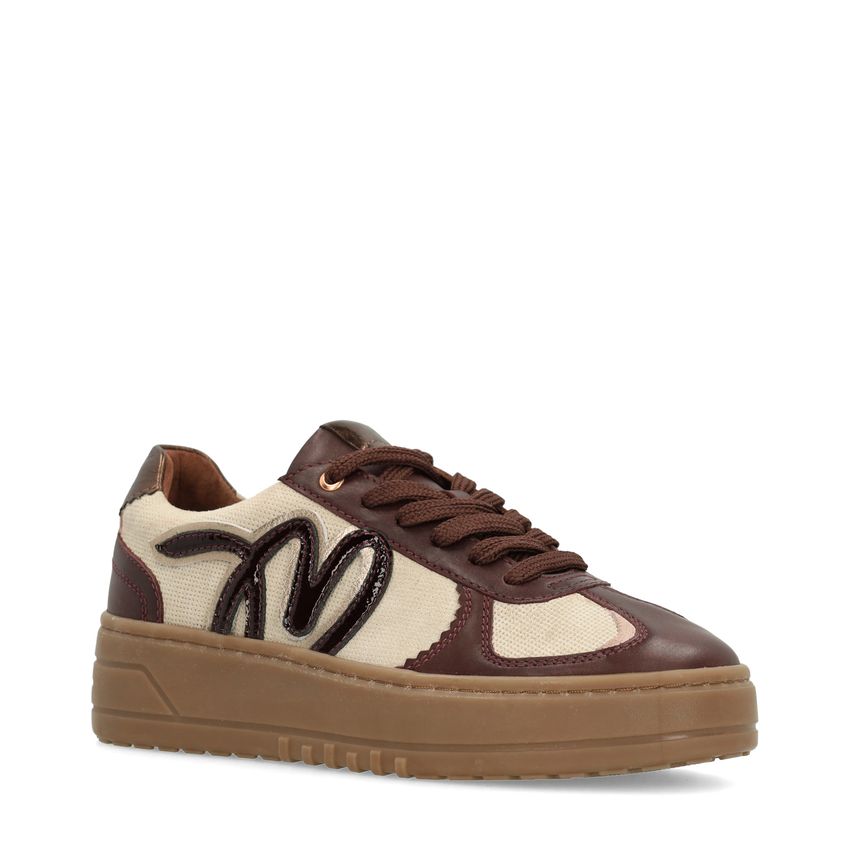 Bordeauxrote Veloursleder-Sneaker