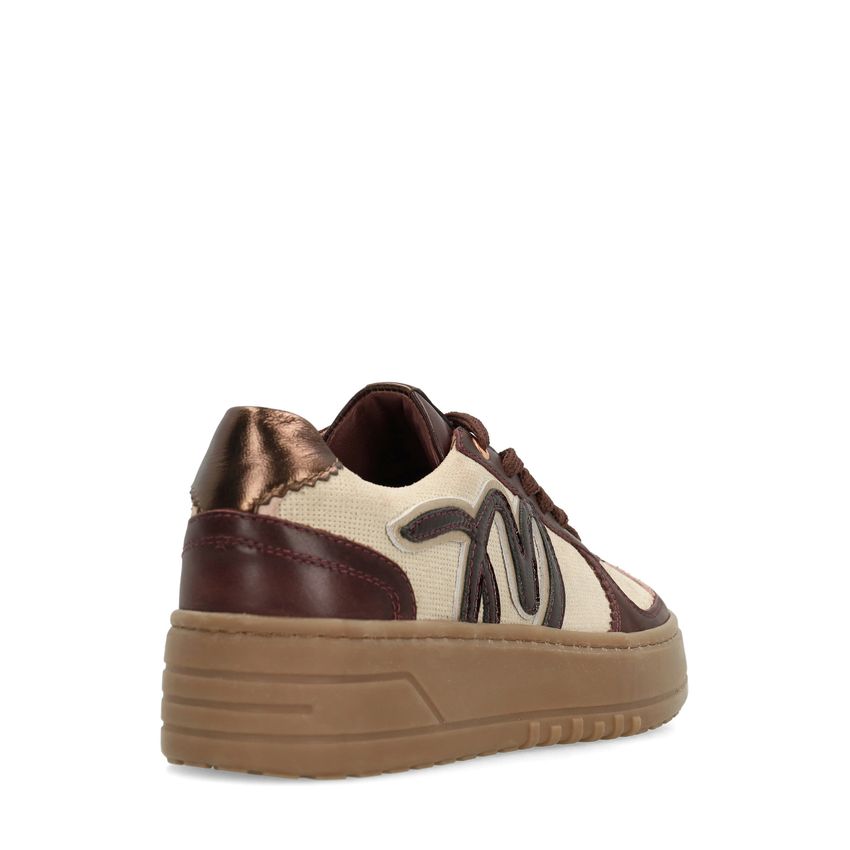 Bordeauxrote Veloursleder-Sneaker