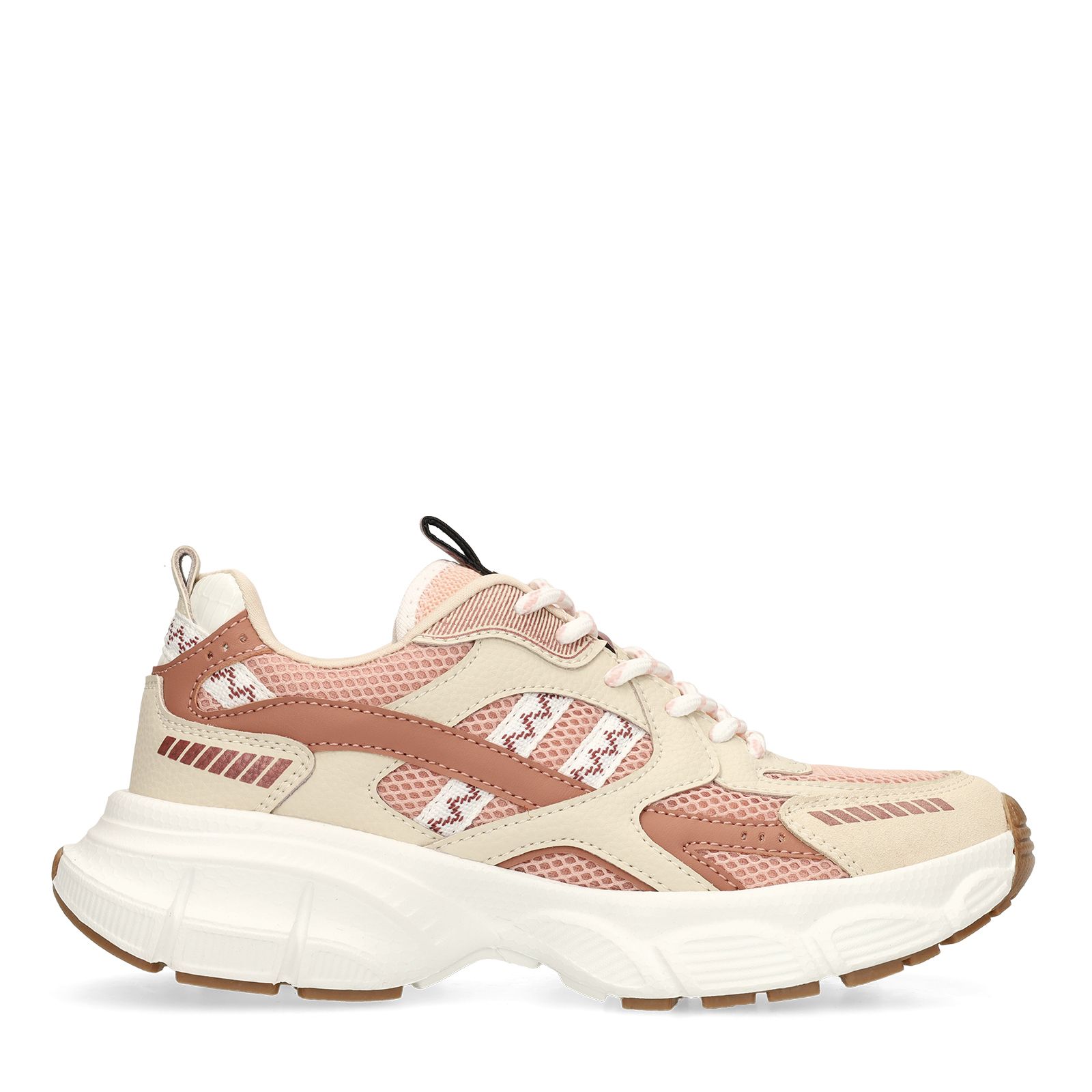 Roséfarbene Mesh-Sneaker