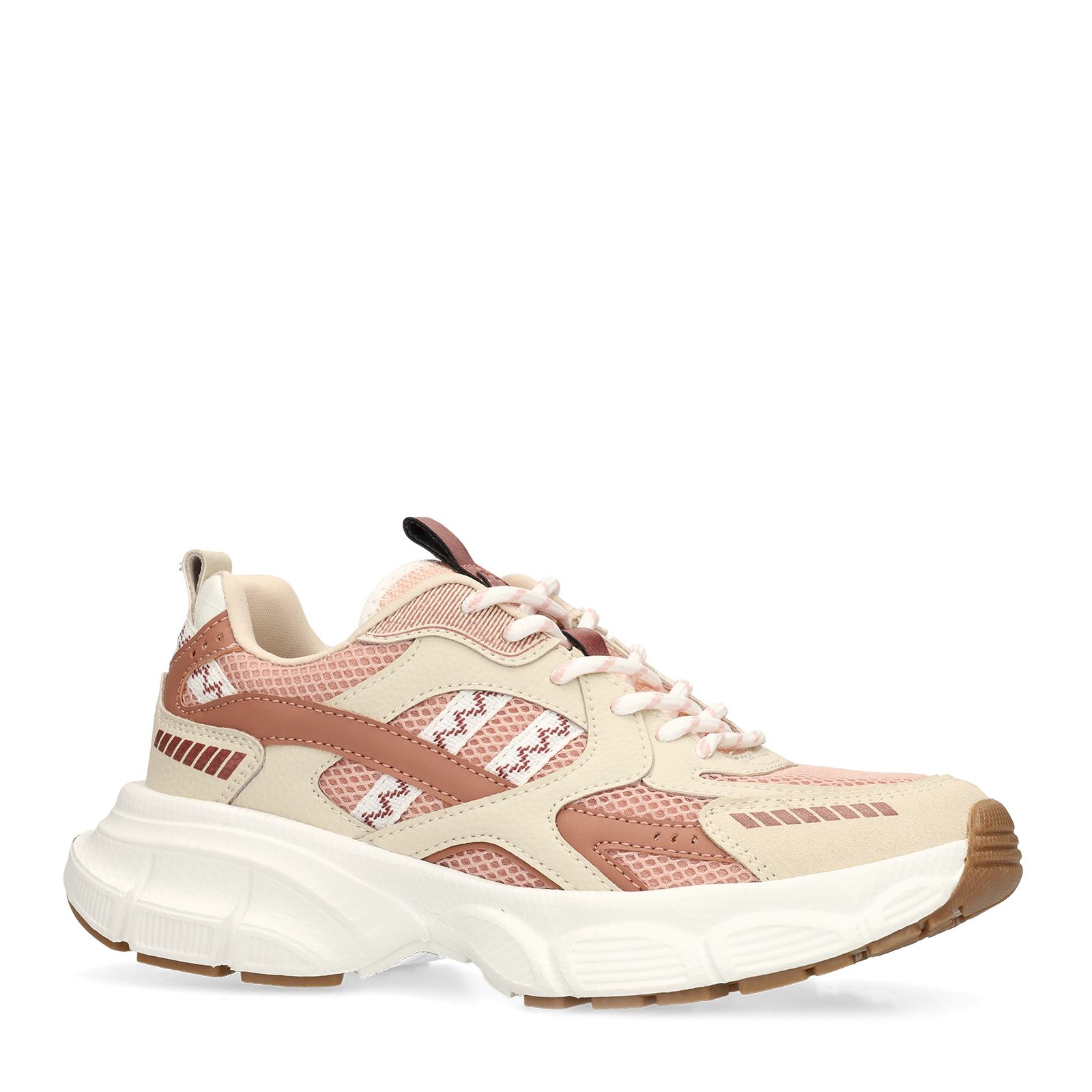 Roséfarbene Mesh-Sneaker