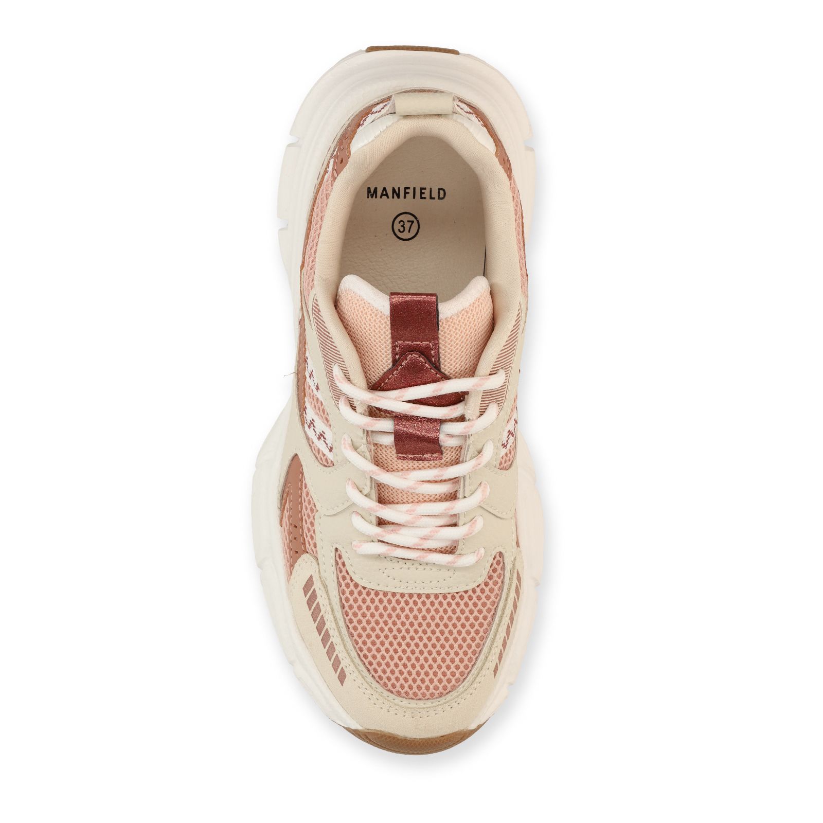 Roséfarbene Mesh-Sneaker