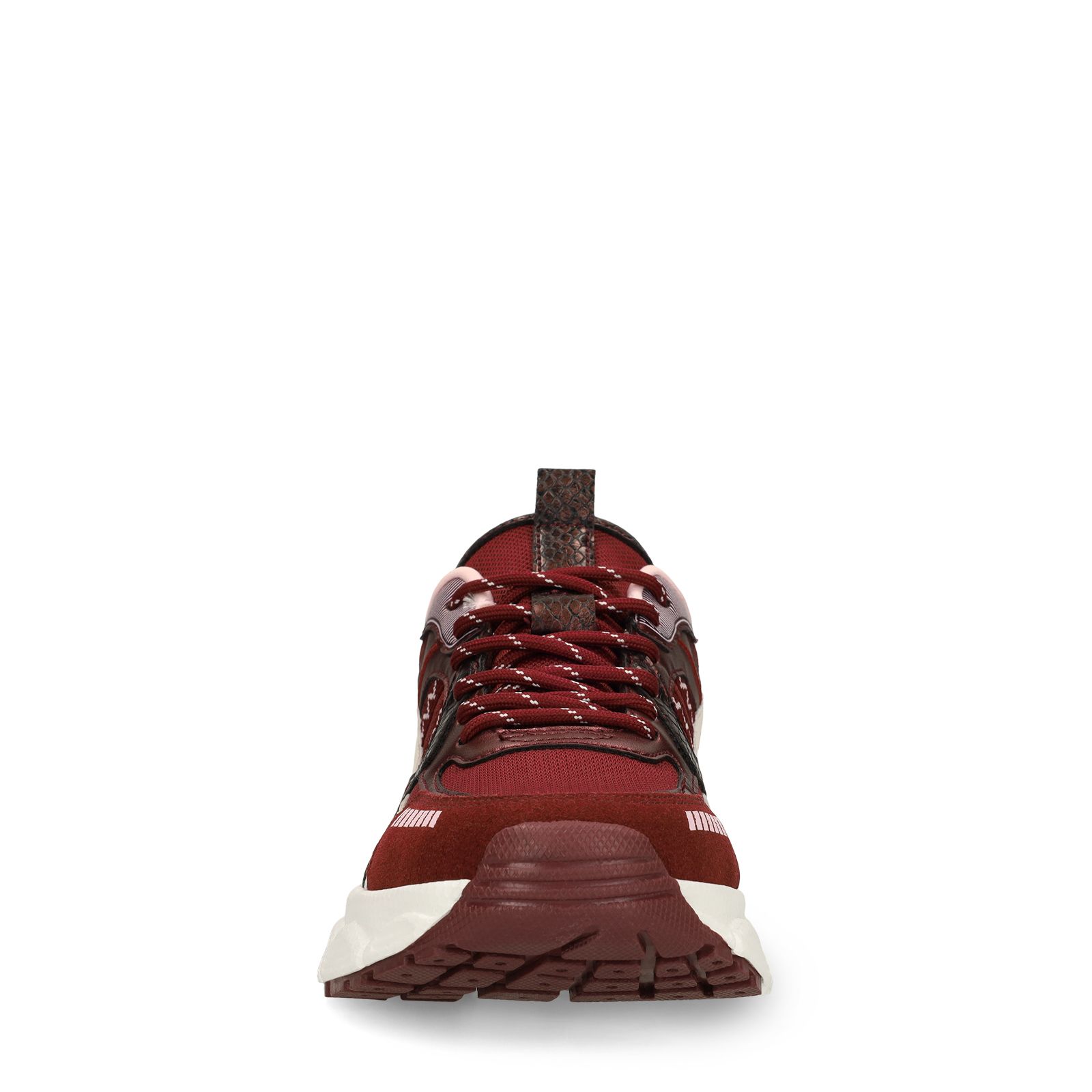 Bordeauxrote Mesh-Sneaker