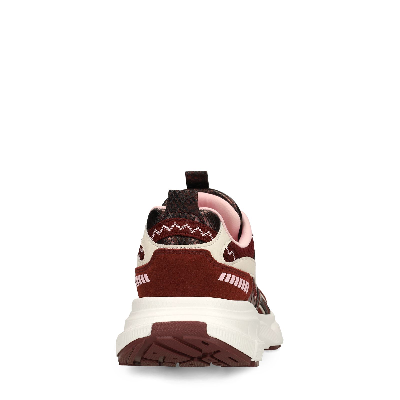 Bordeauxrote Mesh-Sneaker