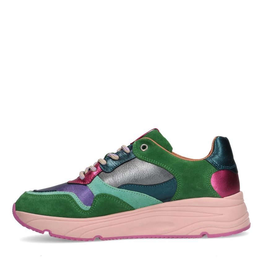 Groene suède sneakers