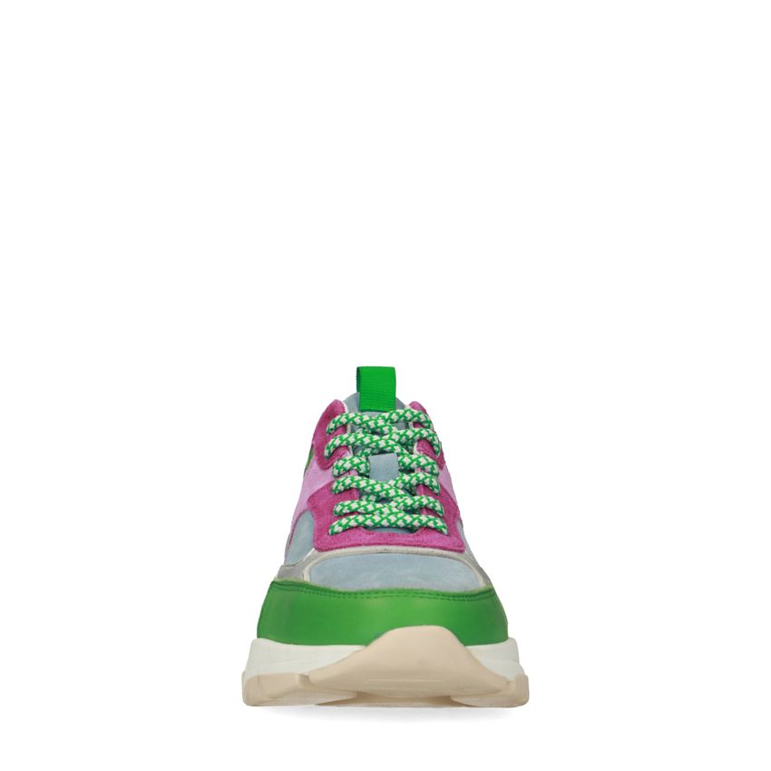 Groene leren sneakers