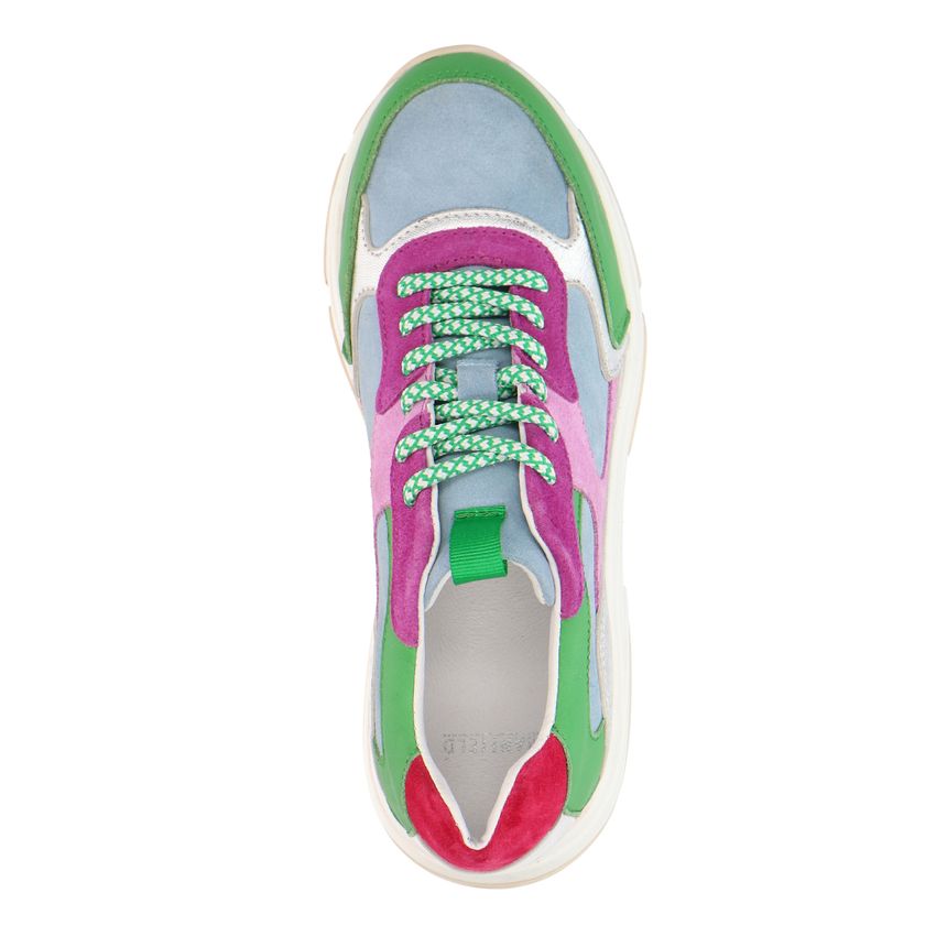 Groene leren sneakers