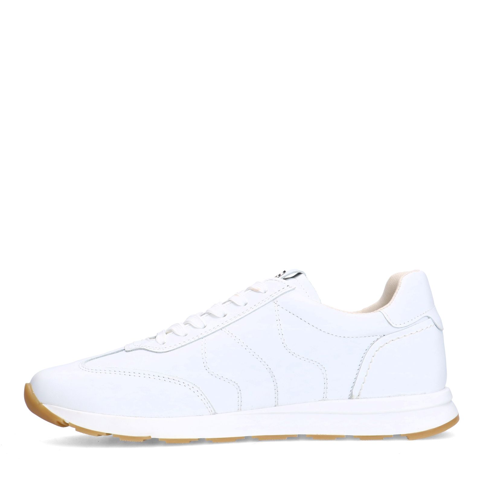 Witte leren sneakers met rits