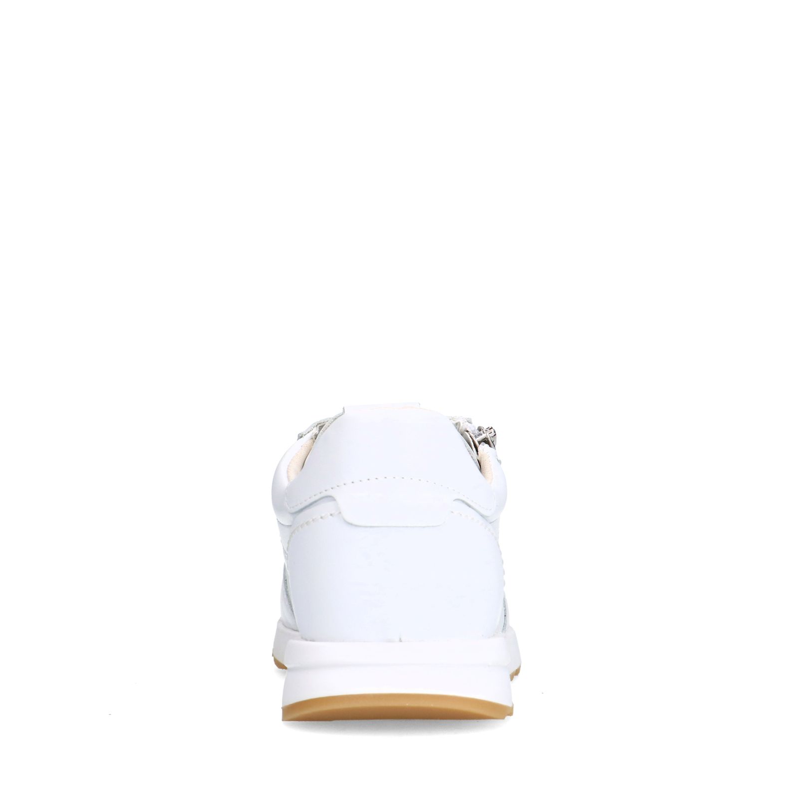 Witte leren sneakers met rits