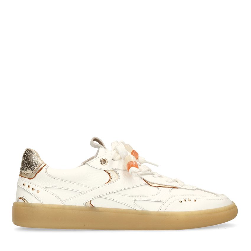 Weiße Ledersneaker