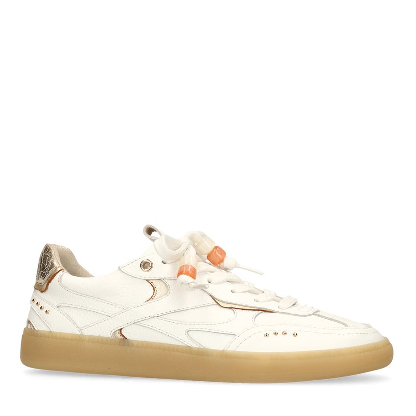 Weiße Ledersneaker