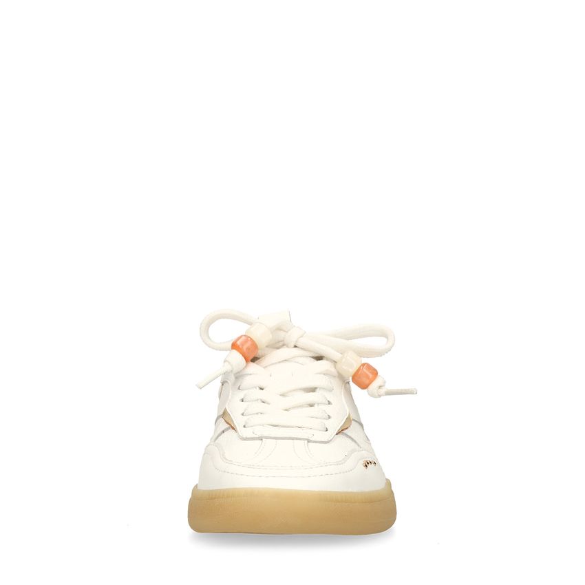 Weiße Ledersneaker