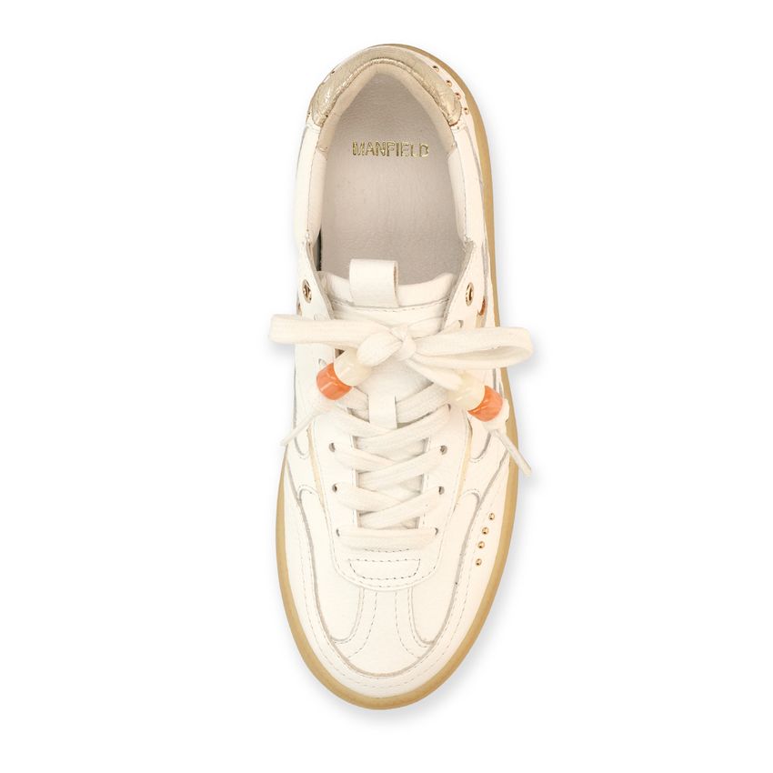Weiße Ledersneaker