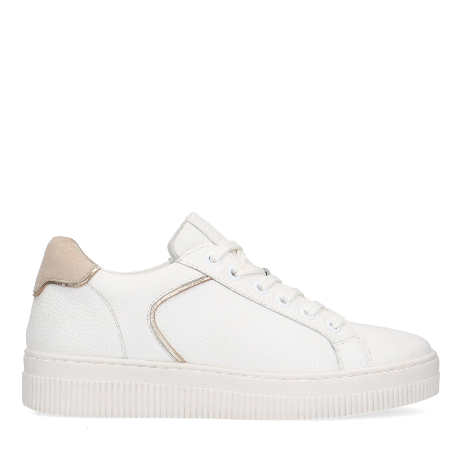 Witte leren sneakers Lage sneakers Manfield Manfield