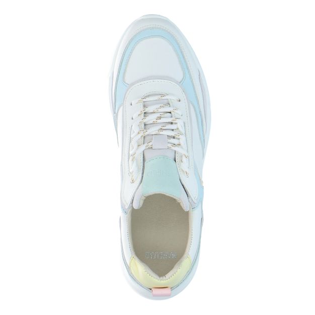 Witte sneakers met blauwe details