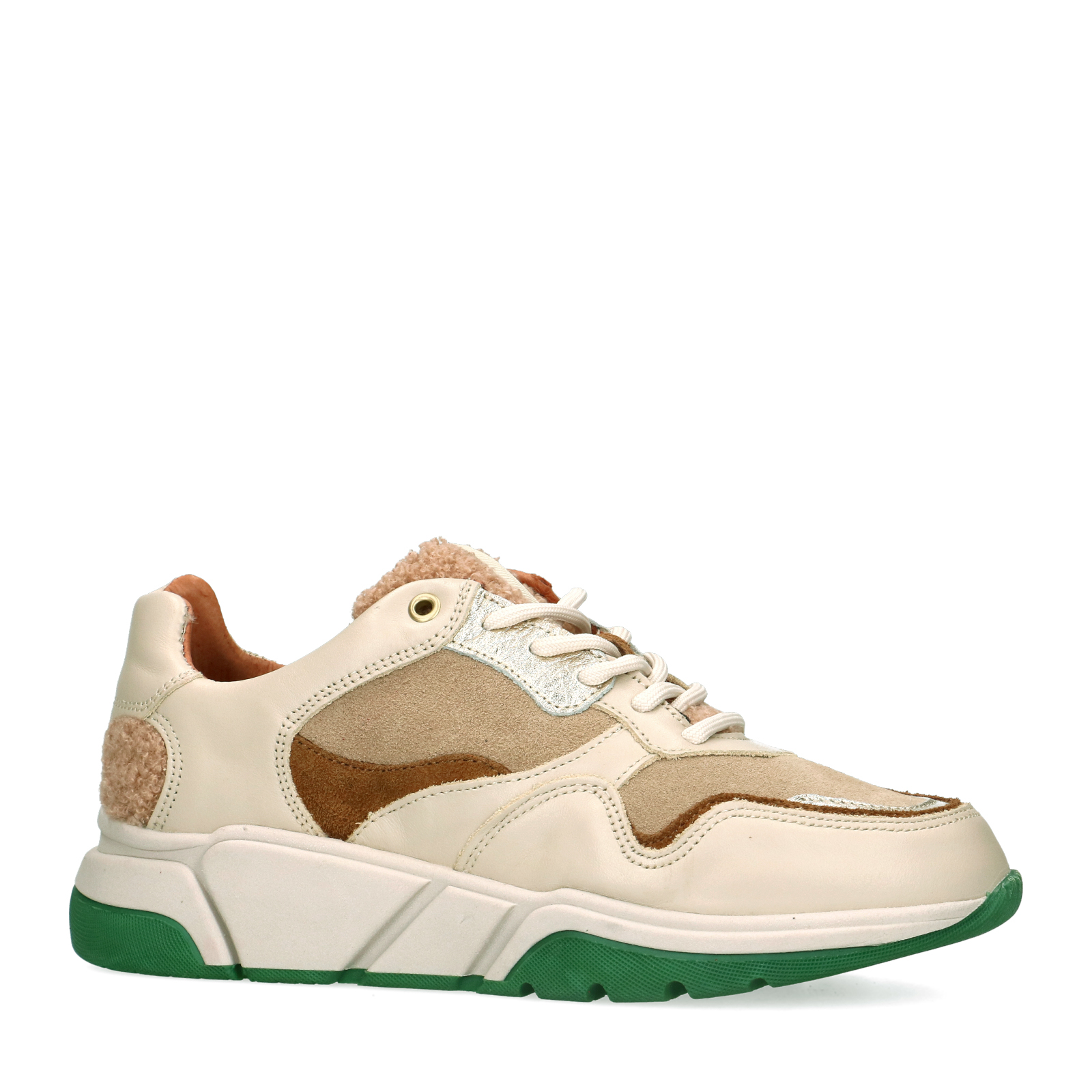 Witte sneakers online goud