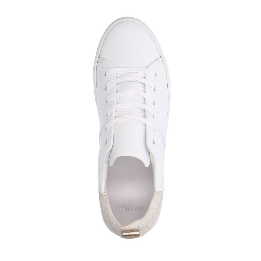 Witte leren sneakers met grijze achterkant