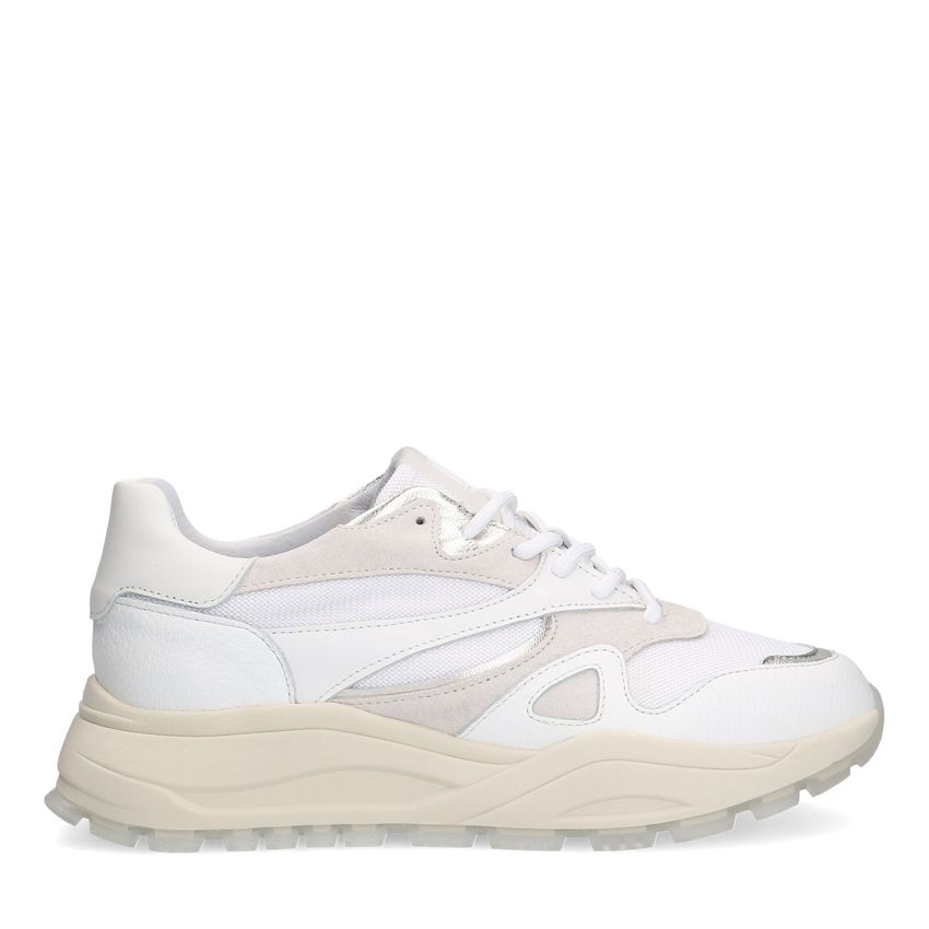 Witte leren sneakers