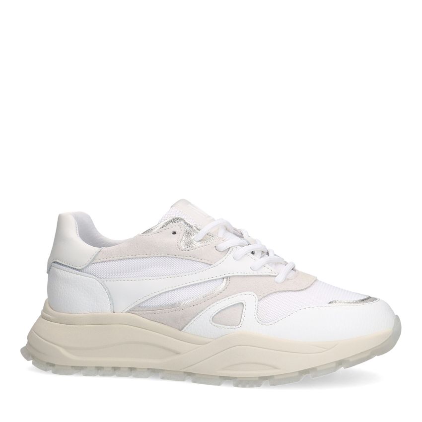 Witte leren sneakers