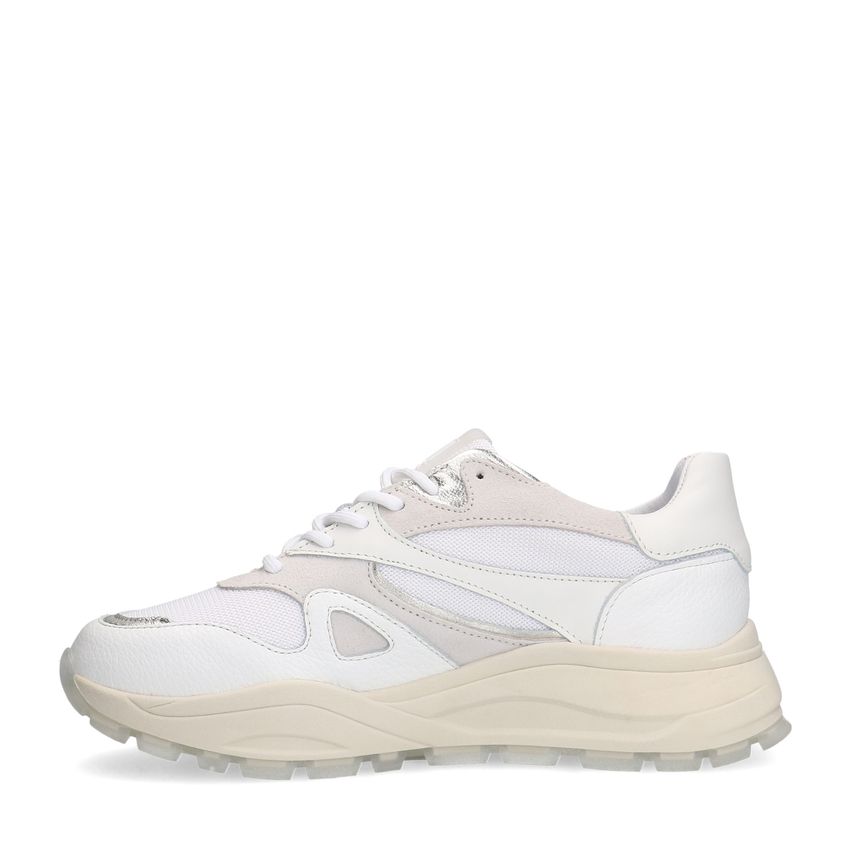 Witte leren sneakers