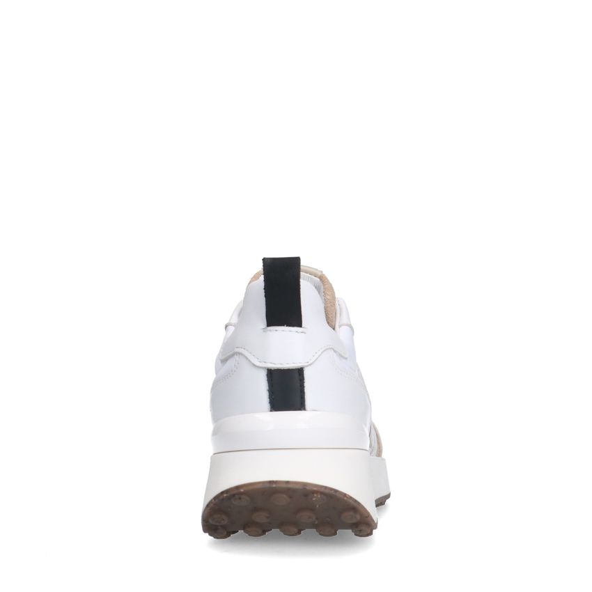 Witte leren sneakers met details