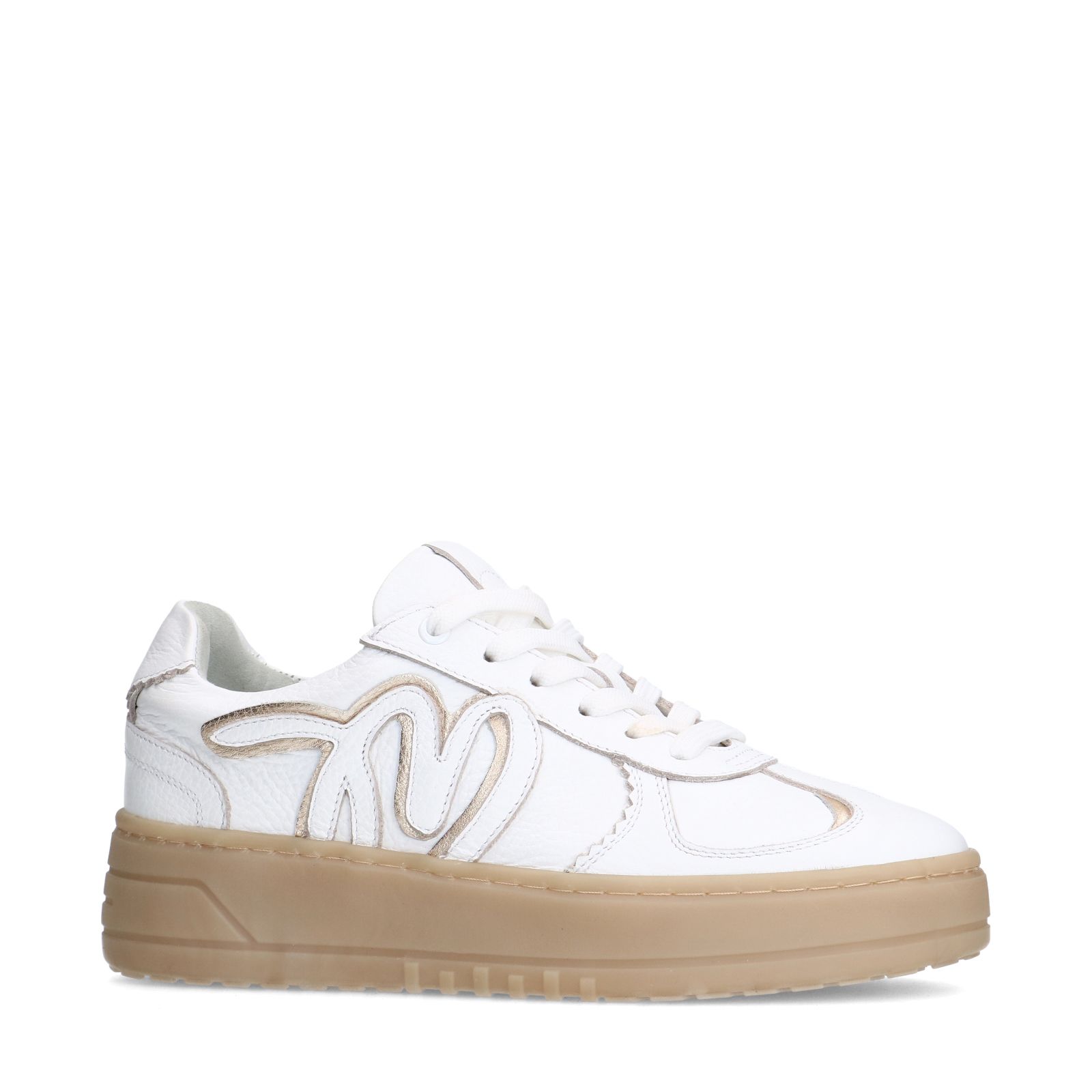 Witte leren sneakers