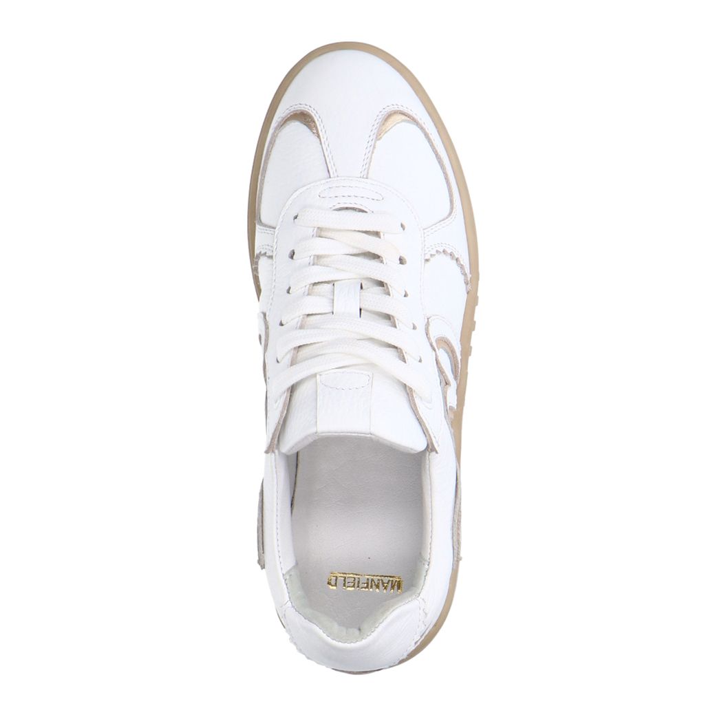 Weiße Ledersneaker