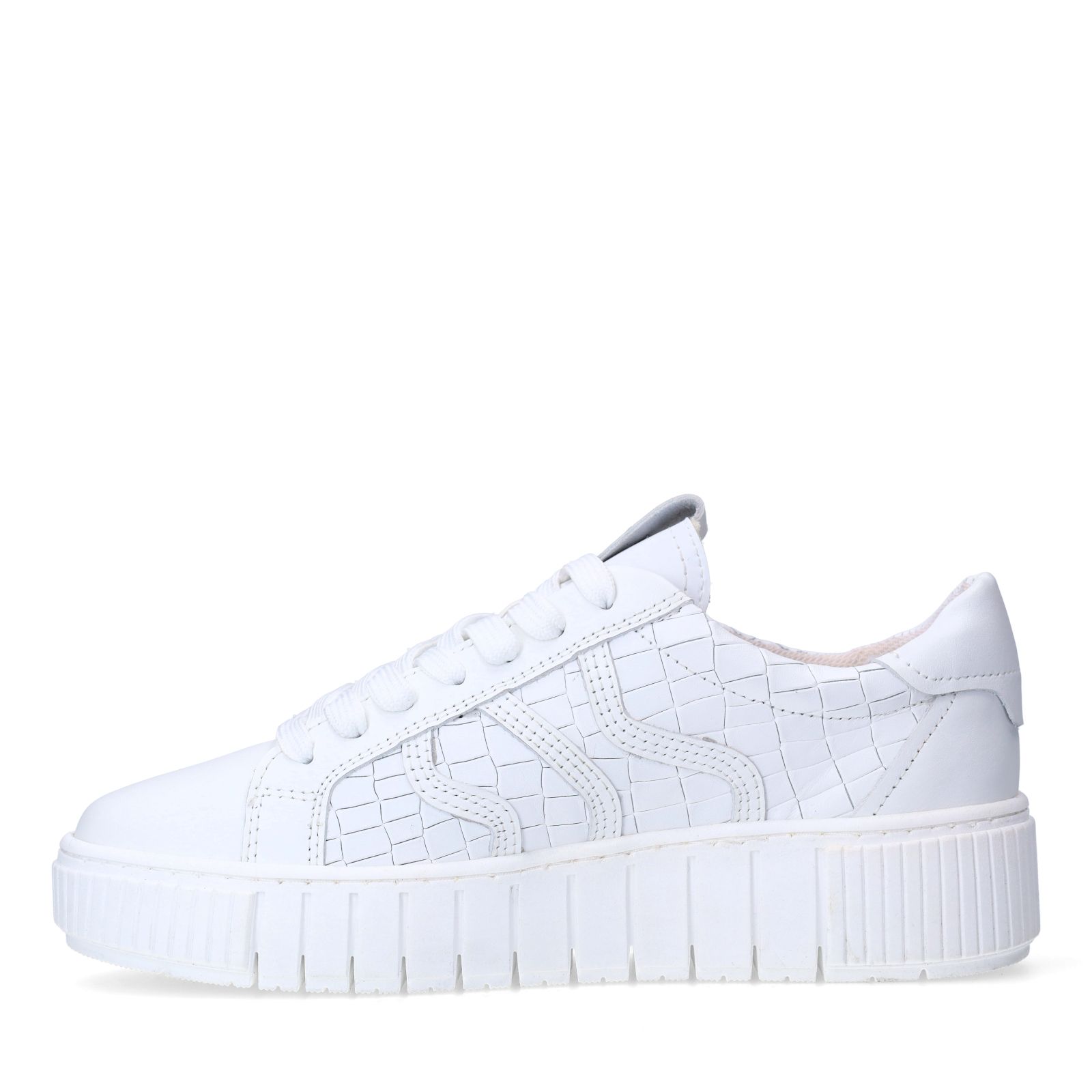 Witte leren sneakers