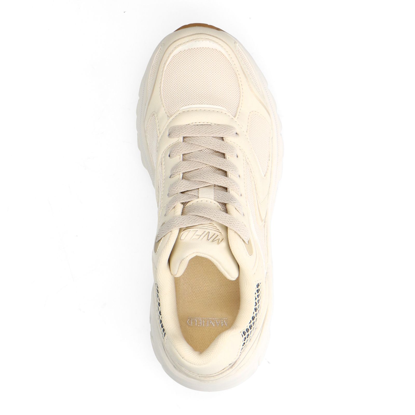 Weiße Sneaker mit Mesh-Details