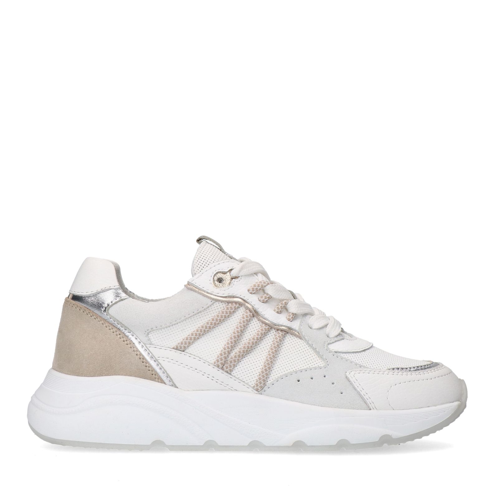 Weiße Ledersneaker