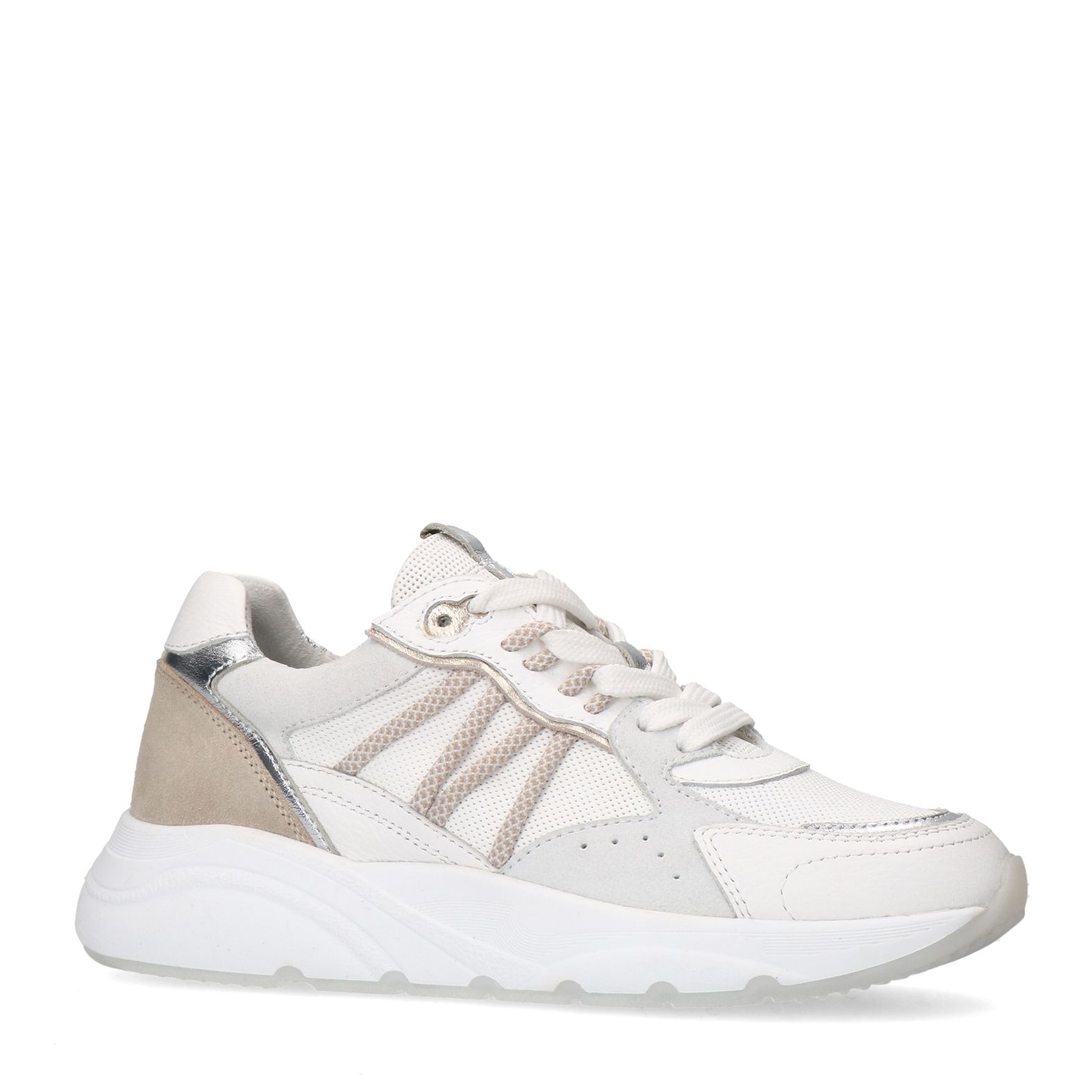 Weiße Ledersneaker
