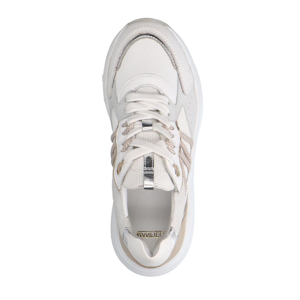 Weiße Ledersneaker