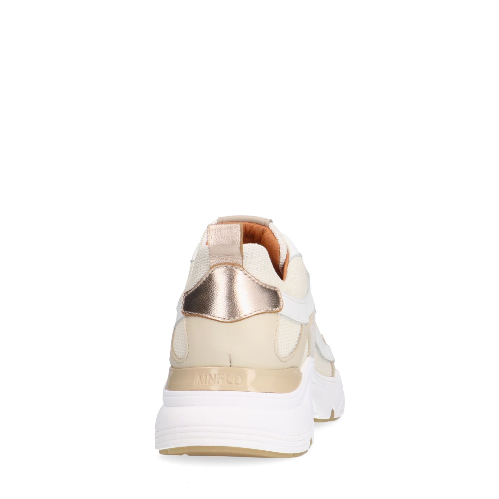 Weiße Ledersneaker mit Textil-Details