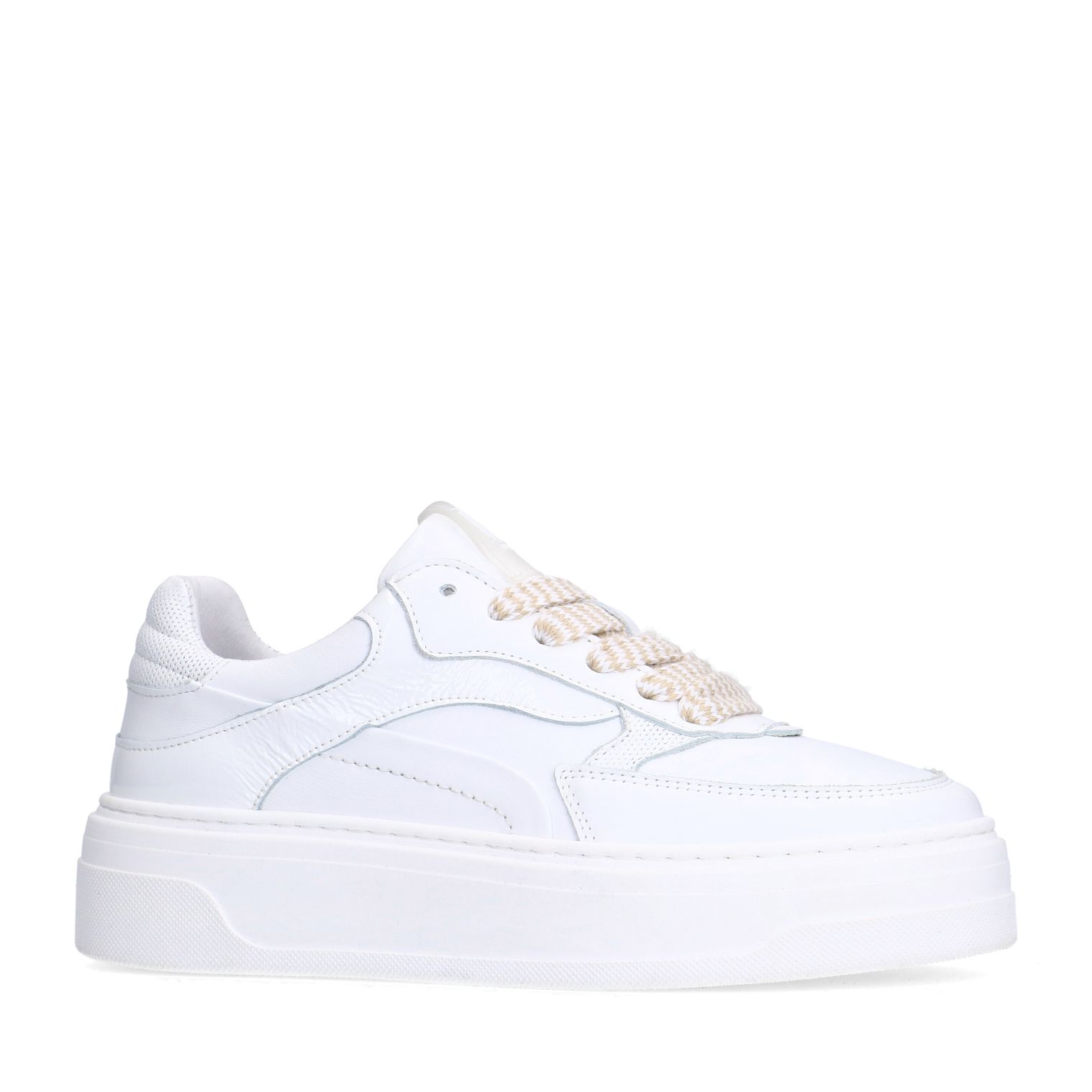 Witte leren sneakers