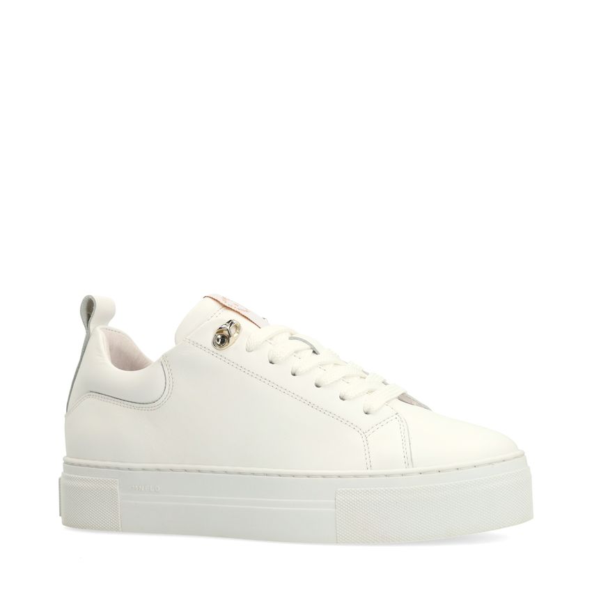 Weiße Ledersneaker