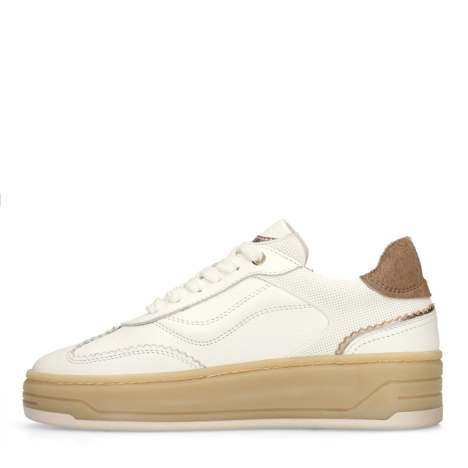 Weiße Ledersneaker