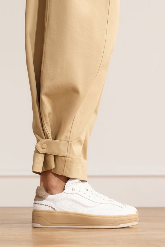 Witte leren sneakers