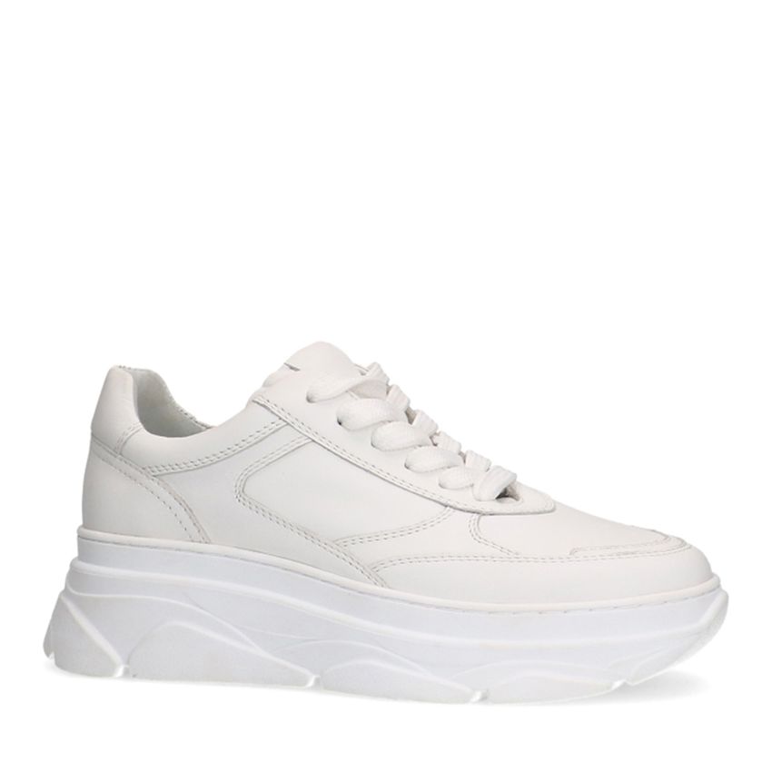 Witte leren sneakers