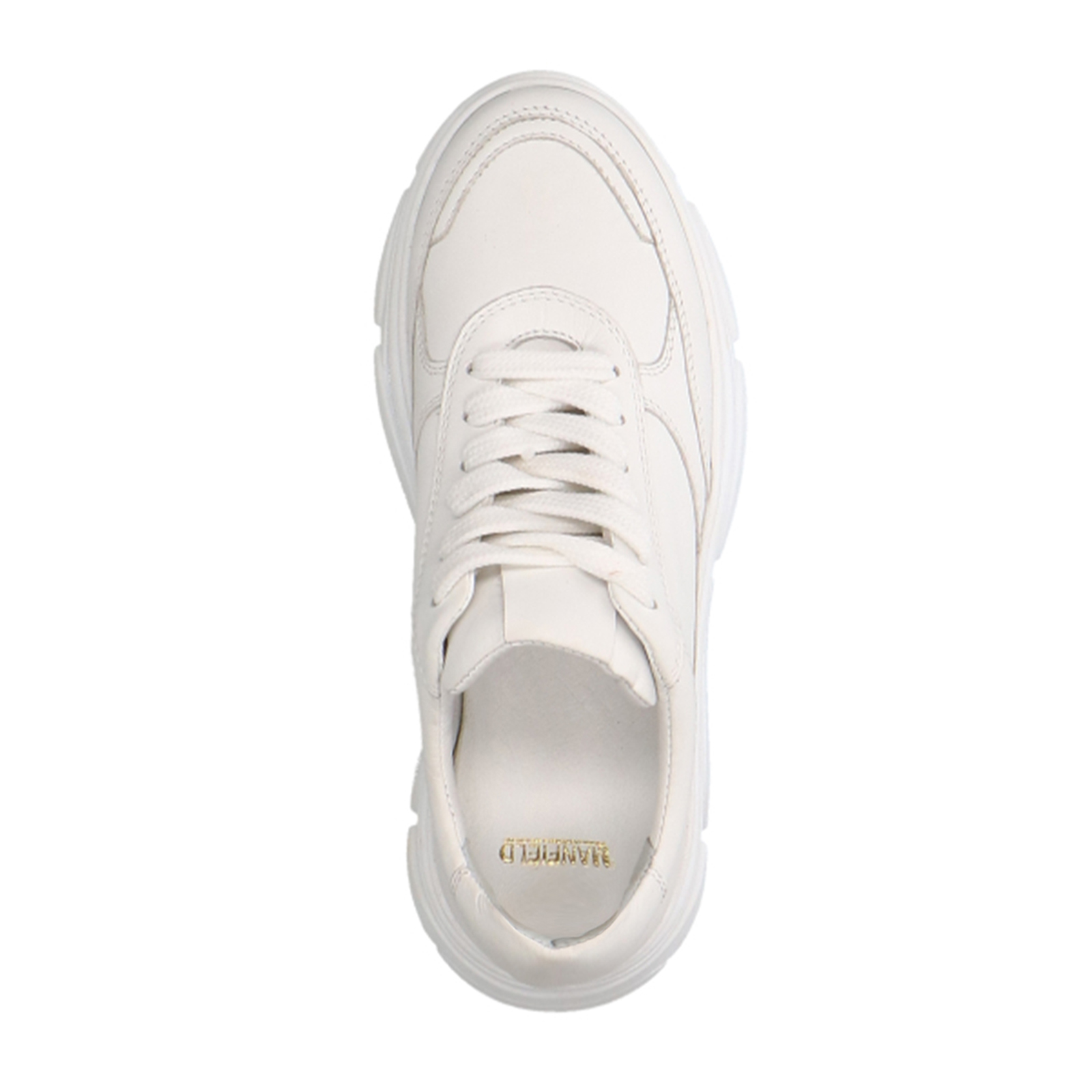 Witte leren sneakers Lage sneakers Manfield Manfield