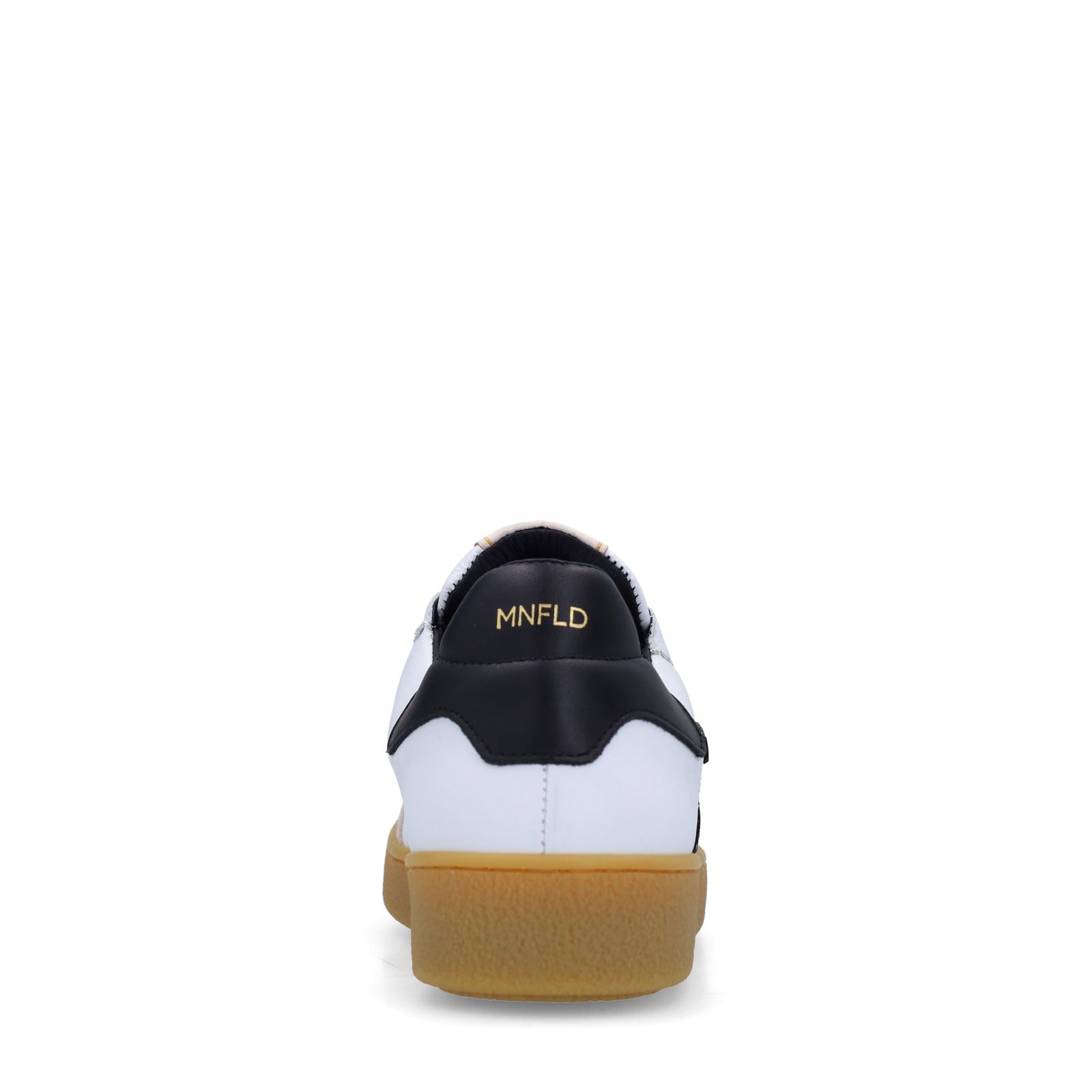 Witte leren sneakers met zwarte details