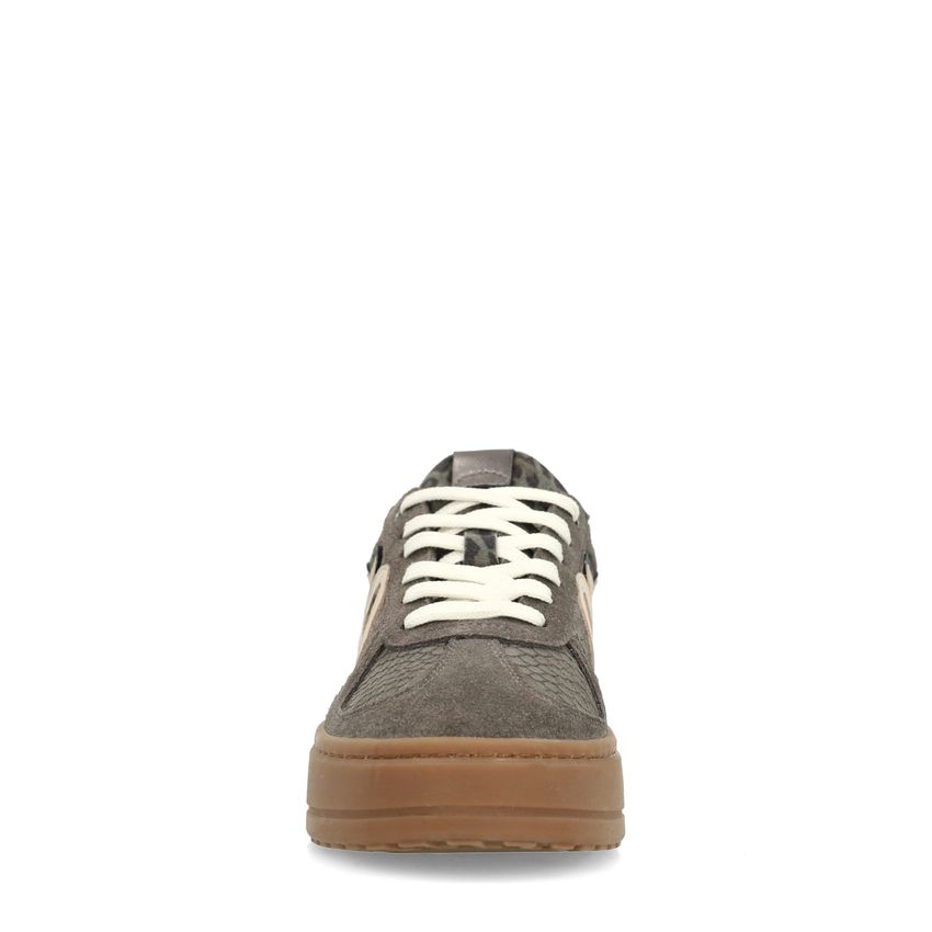Grijze suède sneakers