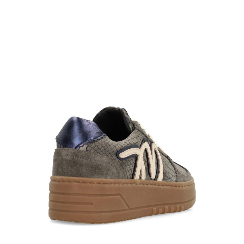 Grijze suède sneakers
