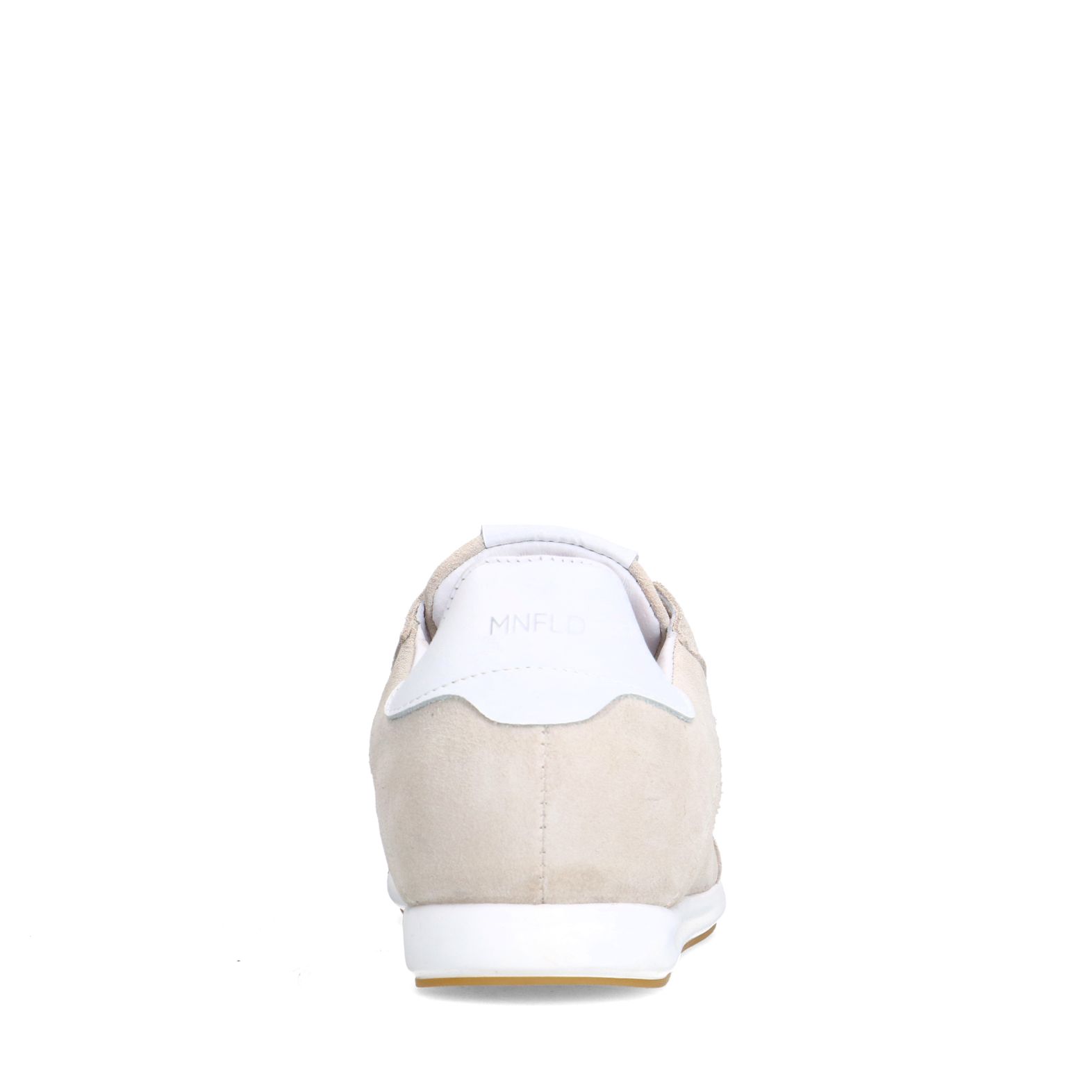 Beigefarbene Veloursleder-Sneaker