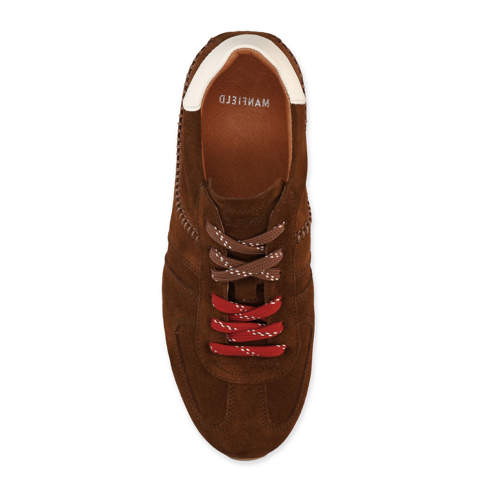 Braune Veloursleder-Sneaker