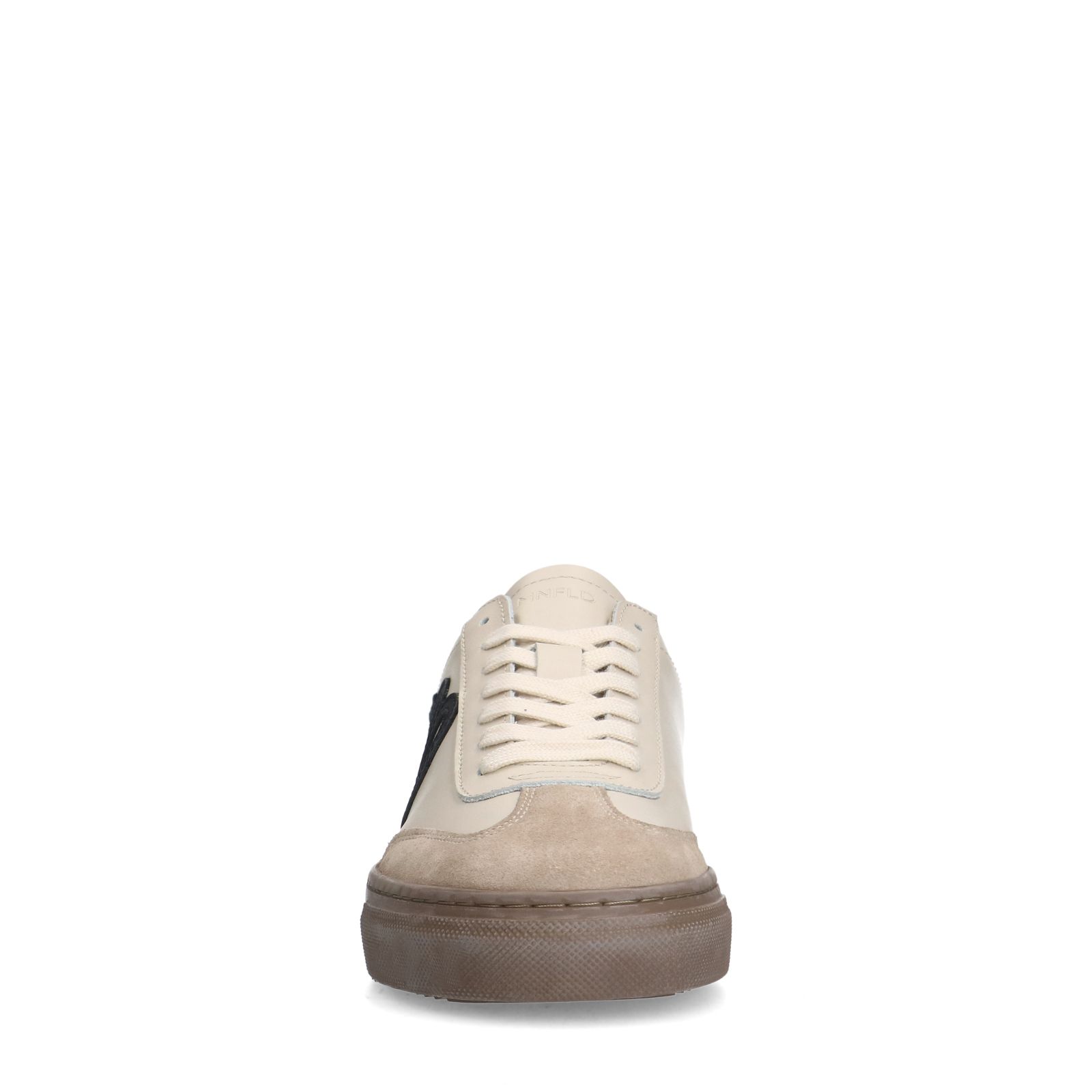 Beige leren sneakers