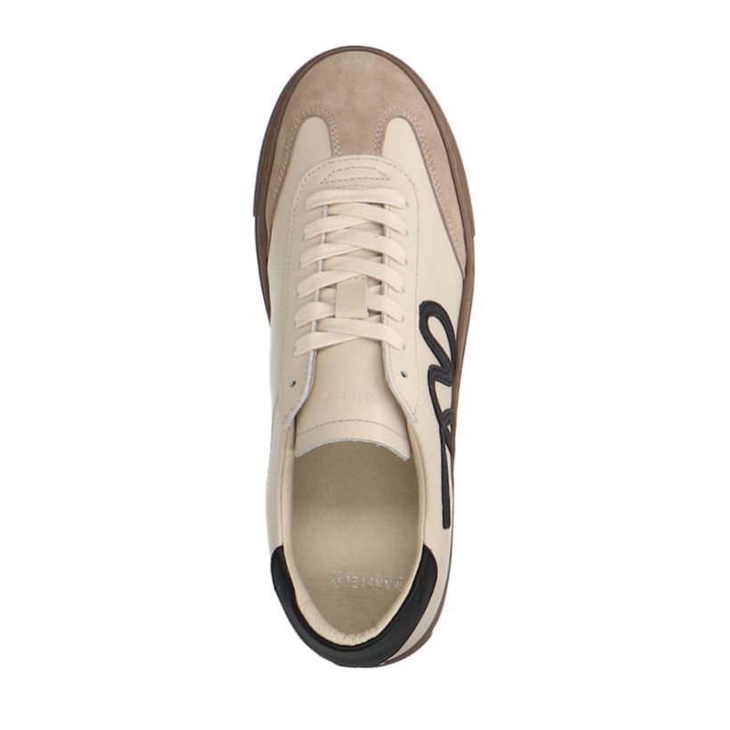 Beige leren sneakers