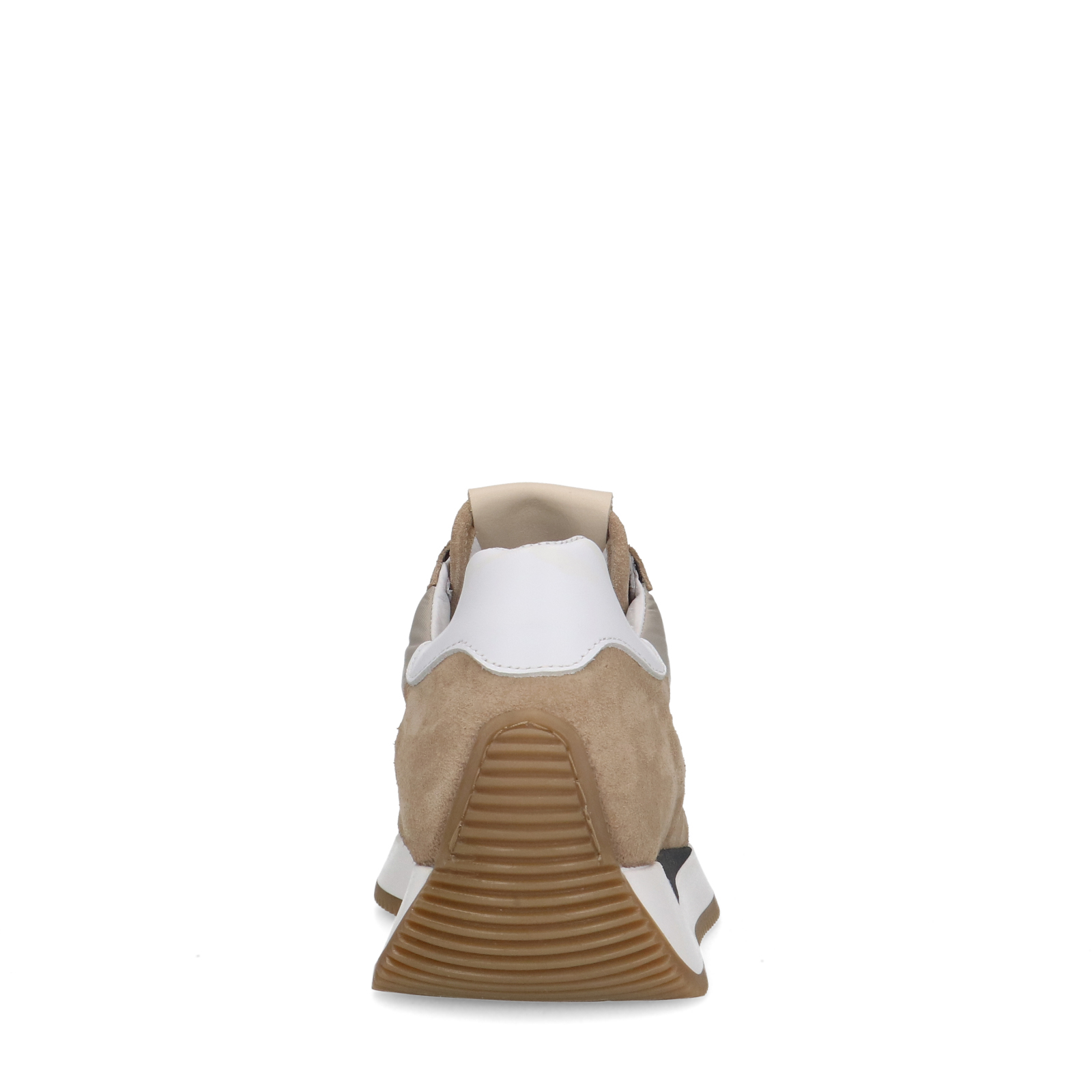 Beigefarbene Veloursleder-Sneaker | Flache sneaker | Manfield 