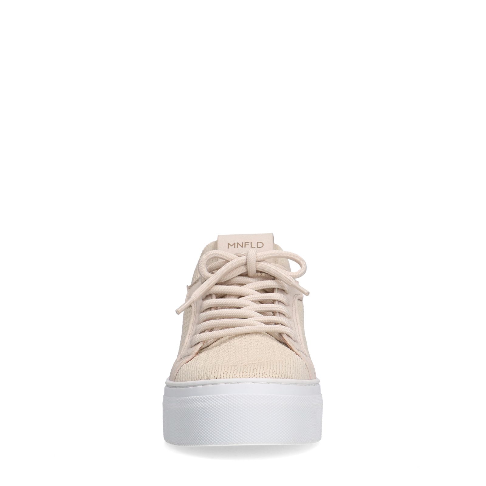 Beigefarbene Textil-Sneaker