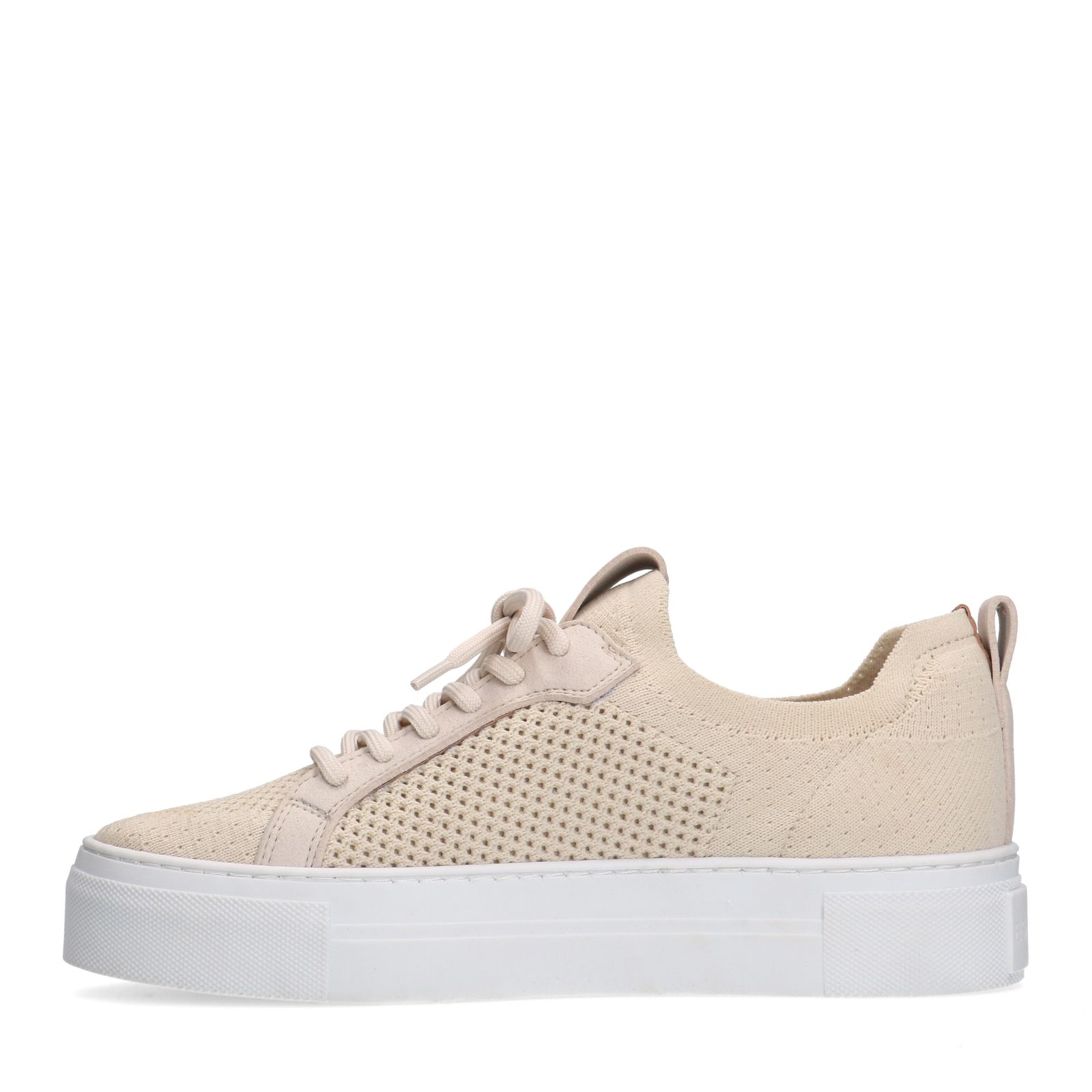 Beigefarbene Textil-Sneaker